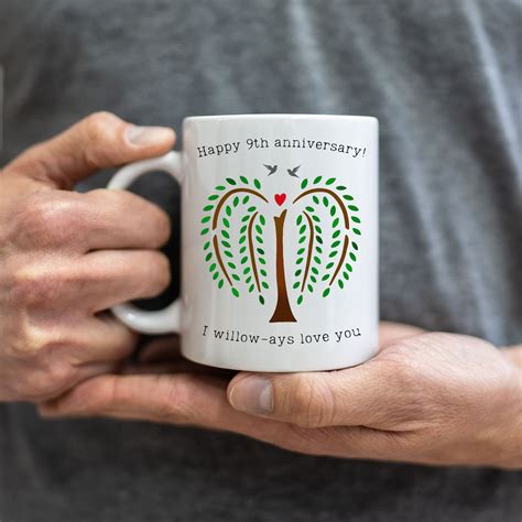 9th Anniversary for Her Gift Willow Mug 9 Year Nine Ninth Wedding ...