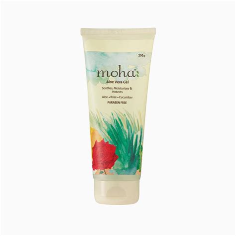 moha: Aloe Vera Gel Enriched With Rose & Cucumber Pure & Natural Face ...