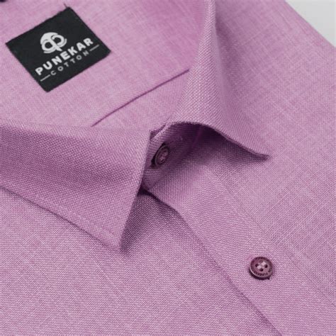 Orchid Color Blended Linen Shirt For Men's – Punekar Cotton