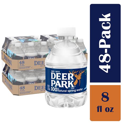 DEER PARK Brand 100% Natural Spring Water, 8-ounce mini plastic bottles ...
