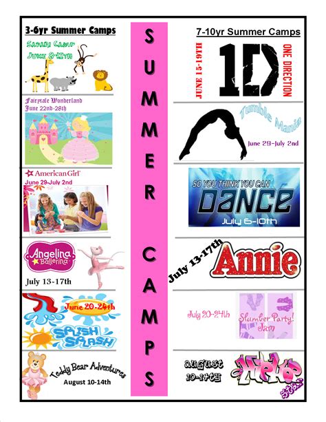 Summer camps flyer | Cedar Park Dance Company