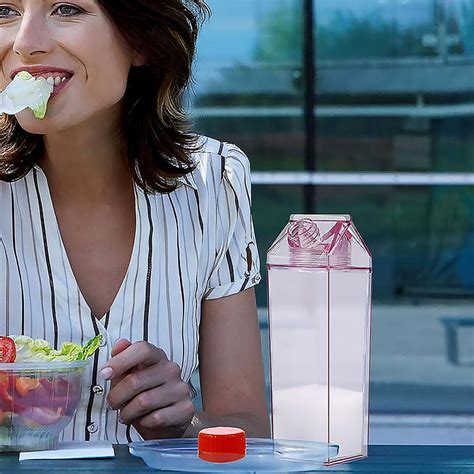 Buy Colorful Clear Plastic Milk Carton Water Bottle — DeoDap