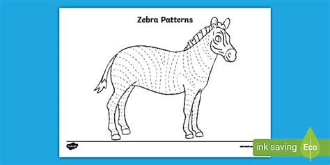 EYFS Zebra Patterns Pencil Control Activity (teacher made)