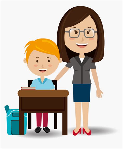 Teacher Helping Student Clipart