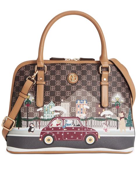 Giani Bernini Holiday Bears Dome Satchel in Brown | Lyst