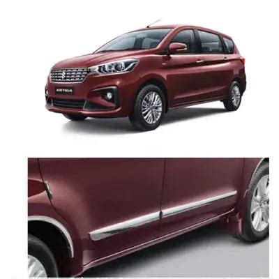 Maruti Suzuki New Ertiga 2018 Custom Fit Chrome Side Skirt Beeding Set ...