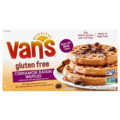 Van's Foods Waffles, Gluten Free, Cinnamon Raisin (6 ct) Delivery or ...