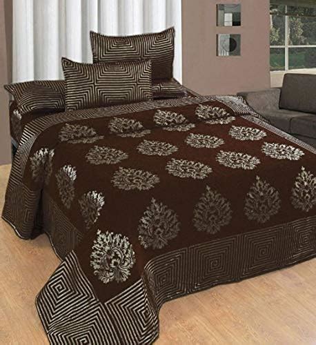 Fresh From Loom Chenille Velvet 500 TC Double Bed King Size Bedsheet ...