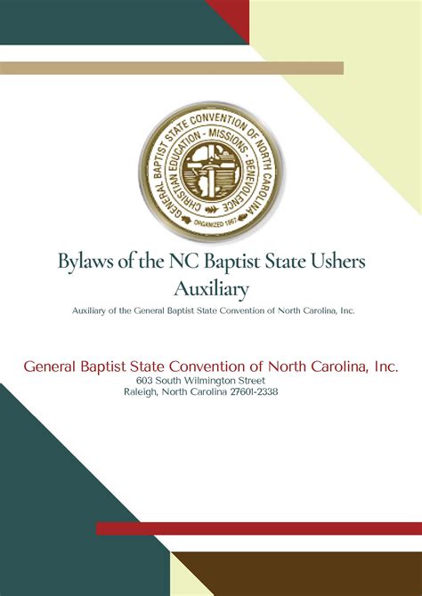 Constitutions - General Baptist State Convention of North Carolina, Inc.