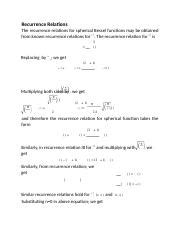 Image result for Bessel Function Recurrence Relation
