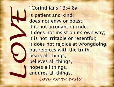 Love 1 Corinthians 13 4 7 8x10 Print. 1 Corinthians 13. Love is Patient...