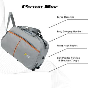 PERFECT STAR (Expandable) Large 70L Duffle luggage Travel Strolley Bag ...