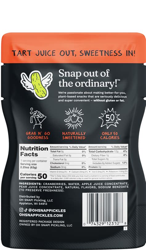 OH SNAP! Infused Tangerine Cranberry Sweeties – Dilly Goods, LLC