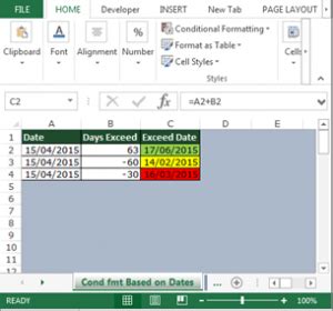 Image result for Conditional Format Using Formulas for Dates