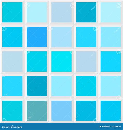 Caribbean Ocean Blue Color, Color Shades Stock Illustration ...