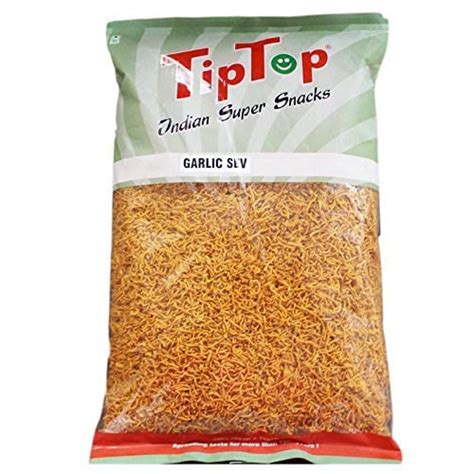 Tip Top Foods Garlic Sev 1kg Indian Snack Lesun Sev Namkeen Crispy ...