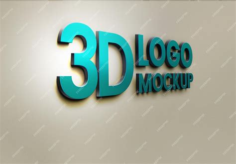 Premium PSD | 3D Wall Logo MockUp