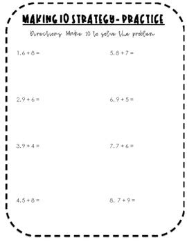 Image result for Making 10 Strategy Method Maths