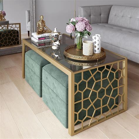 Styling Your Living Room With An Ottoman And Coffee Table Combo ...