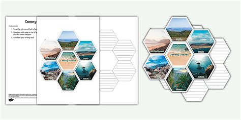 Canary Islands Hexagon Writing Template (teacher made)