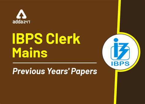 IBPS Clerk Mains Previous Year papers