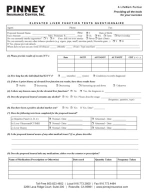 Fillable Online A LifeMark Partner - Pinney Insurance Fax Email Print ...