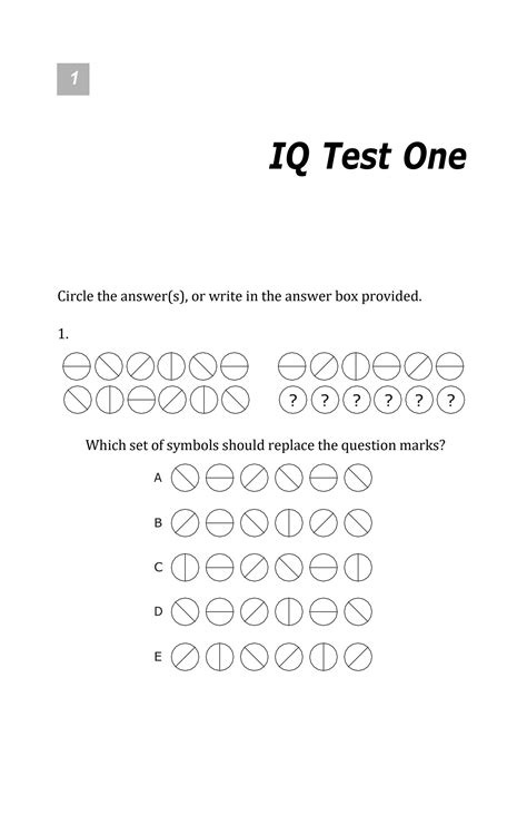 SOLUTION: IQ Test Practice Exam - Studypool