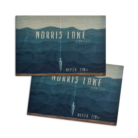Norris Lake, Tennessee, Lake Essentials, Lake Depth, Lantern Press Artwork, Wood Signs and ...