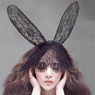 Image result for Lace Bunny Ears Mask
