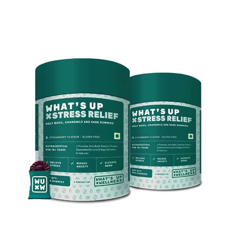 What's Up Wellness Stress Relief Gummies | For Men & Women with ...