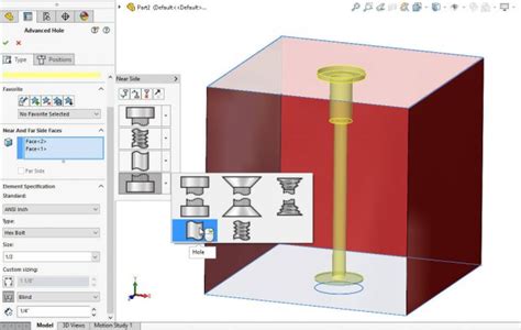 Image result for SolidWorks Hole Wizard Custom Thread
