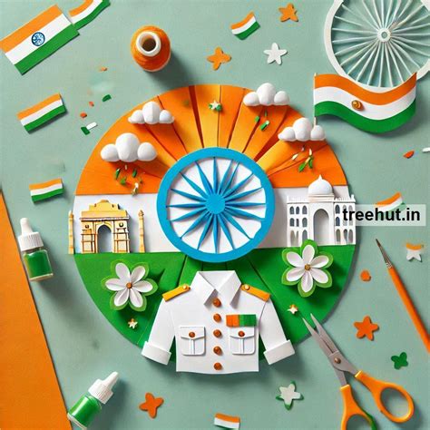 Indian Republic Day Badge Paper Craft Ideas, 26 January Classroom ...