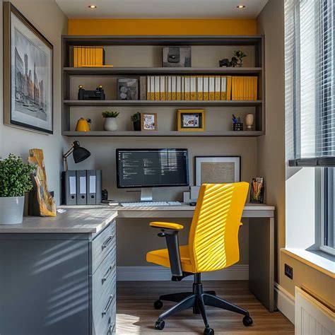8+ Stylish Small Space Furniture Ideas in Gray and Yellow for Modern Living
