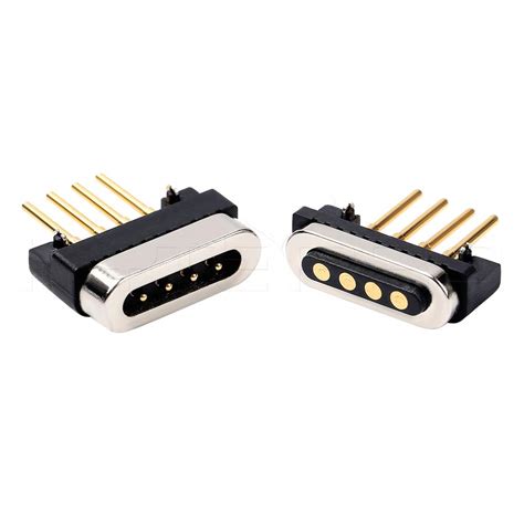 Magnetic Connector 4 Pin Pogo Contacts Male Female Pair M411h ...