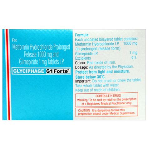 Glyciphage G1 Forte Tablet | Uses, Side Effects, Price | Apollo Pharmacy