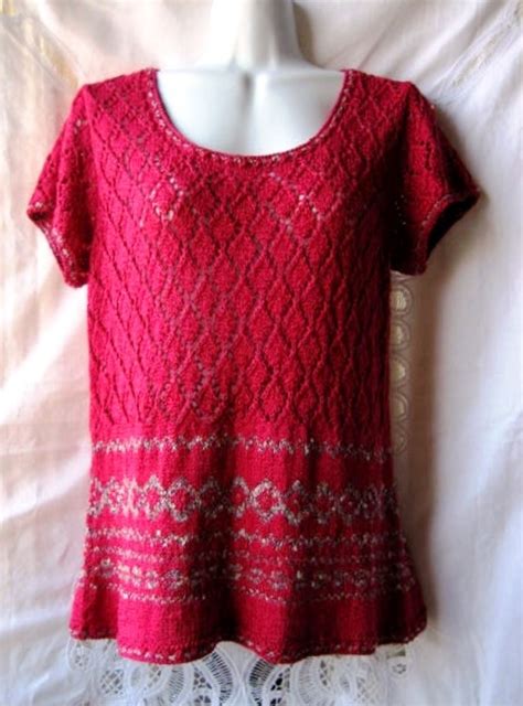 [k154] 手編み 半袖プルオーバー ML （特価） | 手編みのこはるびより