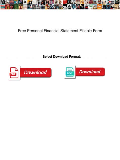 Image result for Personal Financial Statement Form Print
