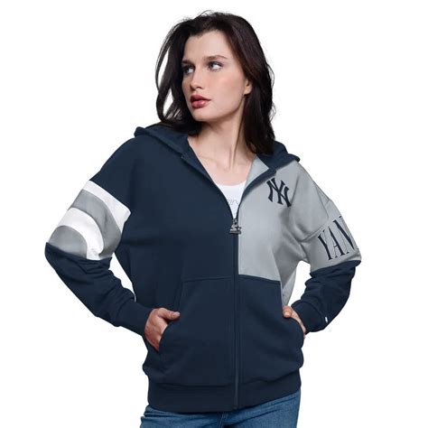 Starter MLB New York Yankees Curve Ball Full Zip Hoodie Sweatshirt | Belk