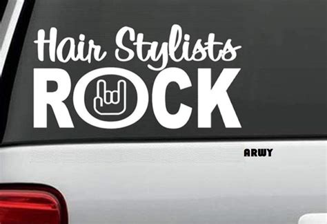 Roonir car Stickers Exterior Hair Stylist Rock Car Windows, Bumper ...