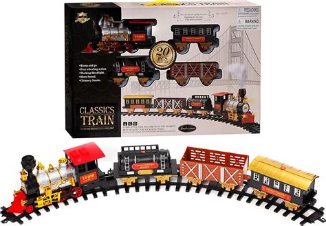 Buy Toy Train Set Authentic Smoke Light Sound Looks Christmas Set for ...
