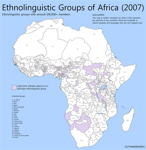Ethnolinguistic Groups of Africa, circa 2007. by... - Maps on the Web