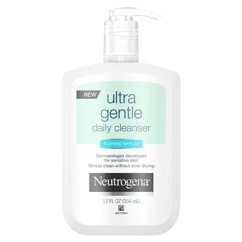 Neutrogena Ultra Gentle Daily Face Wash For Sensitive Skin, Foaming ...