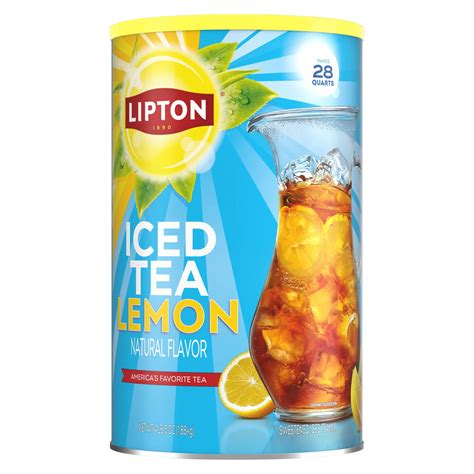Lipton Lemon Iced Tea Mix, Makes 28 Quarts, Instant Powdered Drink ...