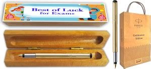 PARKER VECTOR GOLD FOUNTAIN GT FP With Wooden Best Of Luck For Exam ...