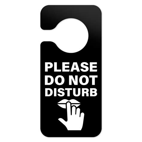 Do Not Disturb Hotel Sign: Black Acrylic Sign | BSign Store