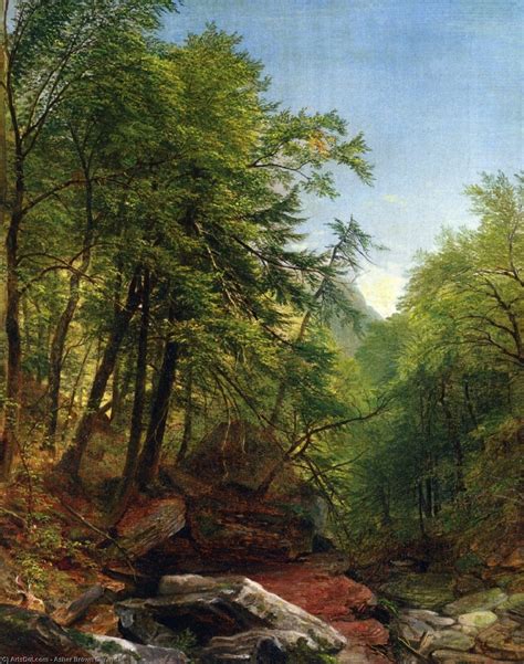 Oil Painting Replica Woodland interior by Asher Brown Durand (1796-1886 ...