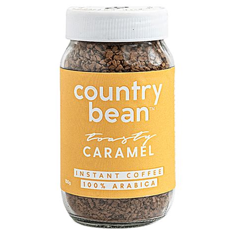 Buy Country Bean Flavoured Instant Coffee - Caramel, Bold Flavour, 100% ...
