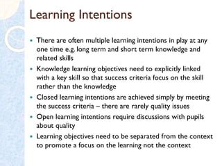 Image result for Why Is Sharing Learning Intentions Important