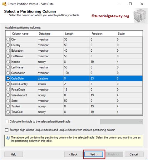 SSMS Partition Wizard 的图像结果