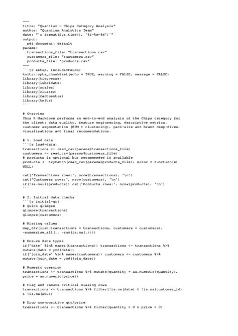 Quantium CHIPS Analysis: Data Insights & Recommendations - Studocu